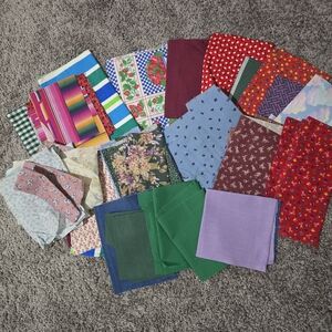 Colorful Vintage Fabric Squares Collection